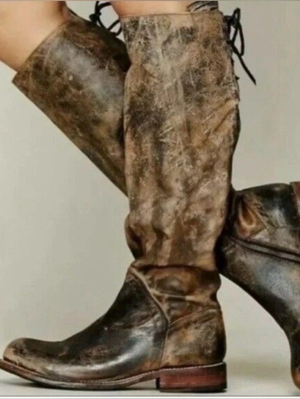 BED|STU Manchester II Tall Boots Bed Stu Distressed Calf adjustable 7.5 women’s